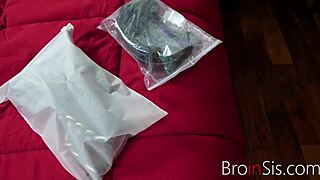 Petite blonde uses kinky leather handcuffs for stepbro payback