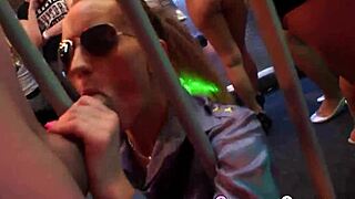 Jizzy juggs party whore takes monster cock outdoors