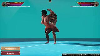 vittoria fights vilkor while naked in 3d