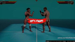 vittoria fights vilkor while naked in 3d