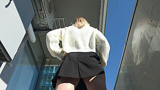 Spy pov no panties under my school skirt bare pussy