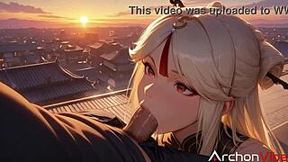Saved villagers and got rooftop fuck thanks