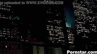 Just chilling as Vicky Vette handles two big dongs outdoors with ease.