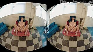 Hot redhead Ryanne yanks her vibrator hard, squirting wildly in a solo climax session