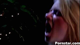 Just chilling as Vicky Vette handles two big dongs outdoors with ease.