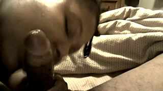 Wife's sloppy wet cock sucking intrigues