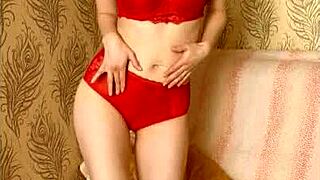 shaved pussy teasing with striptease moves, fingering bare skin, ripping clothes for masturbation fun, hairless body exposed in intimate play