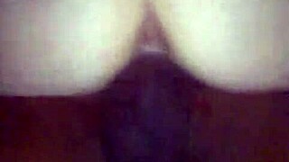 British girlfriend creaming on big black cock, what a monster!