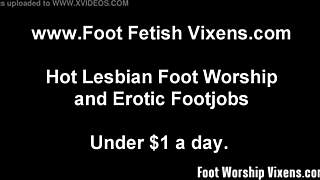 Lesbian Toe Sucking Worship in Fetish Play