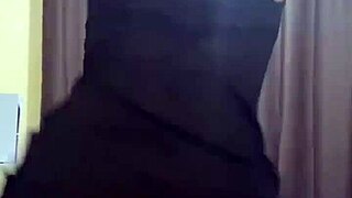 Blonde dances funk in transparent dress