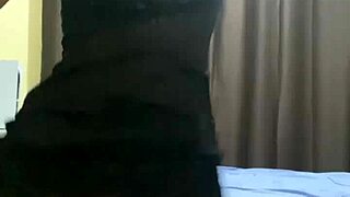 Blonde dances funk in transparent dress