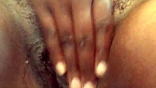 Black woman's clean shaved intimate shape