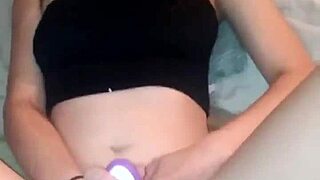 intense solo play by amateur lesbian