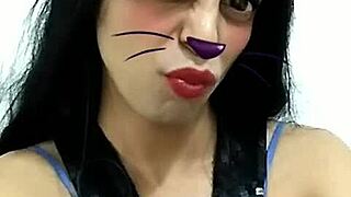 Cute ladyboy Cdzinha gets naughty on camera