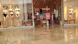 karol smith masturbates in a guadalajara plaza dressing room, touching herself deeply