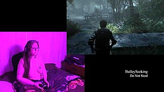 I’m shaking playing Naked Evil Within 2, part 1, with my big tits bouncing all over
