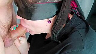 I cum on my cumslut's face in homemade blowjob