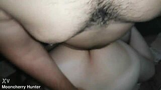 I fuck moocherry hard and cum on her ass.