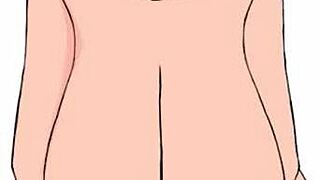 NSFW Art Showcases Arrogant Japanese Babe with Big Tits in Cute Fantasy Scene.