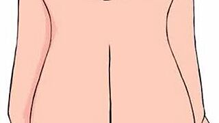 NSFW Art Showcases Arrogant Japanese Babe with Big Tits in Cute Fantasy Scene.