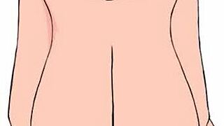 NSFW Art Showcases Arrogant Japanese Babe with Big Tits in Cute Fantasy Scene.
