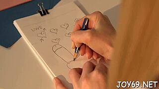 Pretty babe grips us with her solo toy act.