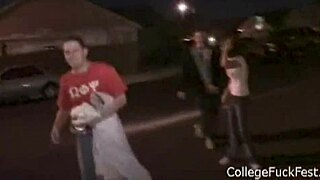 coed lesbians licking pussy at the frat party campus