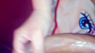 Nice Blowjob And Cum On My Mouth And Tits For Being A Whore