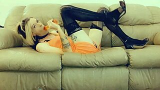 sexy shemale cravin’ bbc on my couch, dang it