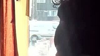 Sissy Bisexual Mark Wright Jerks by Window Boldly