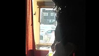 Sissy Bisexual Mark Wright Jerks by Window Boldly