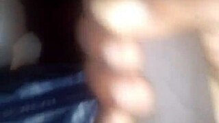 in the early morning, a black cock delivers a cumshot on her face