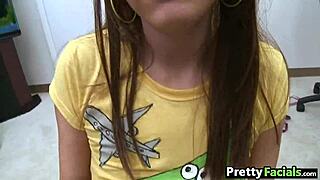 cum on glasses, lisa lexington. amateurs love that facial.