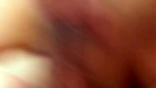 Interracial couple enjoys deepthroat action in public