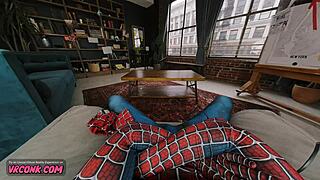 vr conk spider-gwen xxx parody with hot kiara cole in cosplay