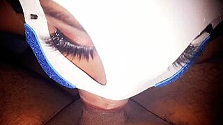 She whispers, 'Suck it hard,' while giving a sloppy blowjob ending in cumshot