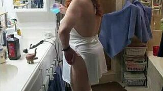 Steffi White Hotwife Dances in Satin, Toys Her Pussy Solo at Home