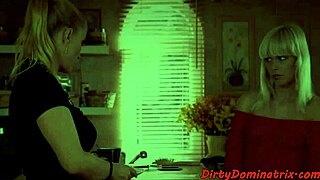 redhead lezdom forces sub babe to toy herself