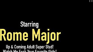 hot brunette aria khaide chats with rome majors poolside