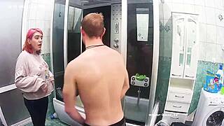 i witnessed intense hardcore group action in the hostel community bath.