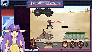 Hentai animation featuring a brunette Avatar in monster encounter