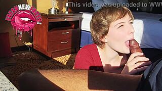 Shy Beauty's First Deepthroat Cumshot Experience