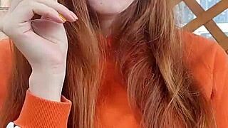 Smoking hot redhead AliceGinger indulges in raw fetish play