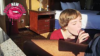 Shy Beauty's First Deepthroat Cumshot Experience