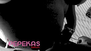 Sarah rosa suckles dick in christmas scene