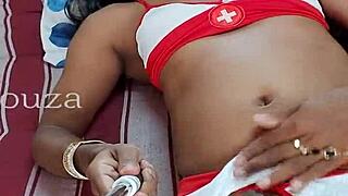 indian ladyboy lara dsouza performs detailed self masturbation with anal focus.