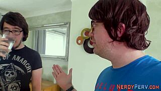 British amateur tricked into giving handjob and blowjob to Leeds Nerd