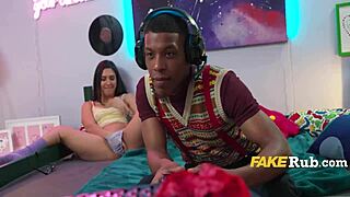 Brunette Babe Distracts Gamer Boyfriend With Anal Buttplugs And Squirting In Interracial Fun