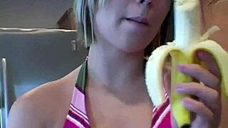 Sweet Babe Licking Banana in Hot Photoshoot