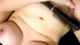 Minxycee Gets Fucked With Brush In Public Toilet